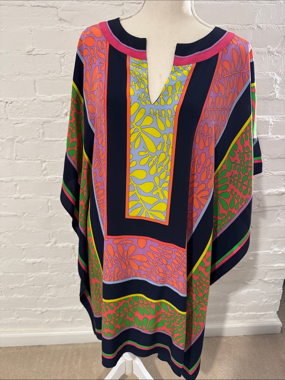 Trina Turk Theodora Multicolor Printed Caftan M/L